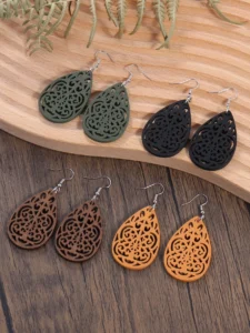 4pairs/set Water Drop Earrings