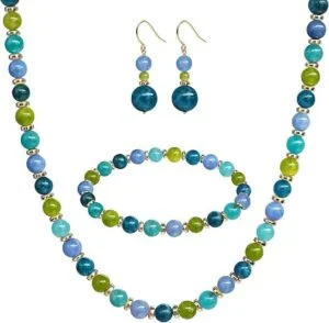 3PCS Gemstone Beaded Set